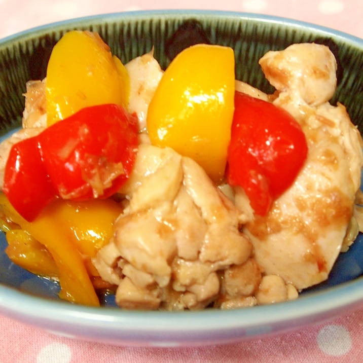 鶏肉とパプリカのポン酢炒め